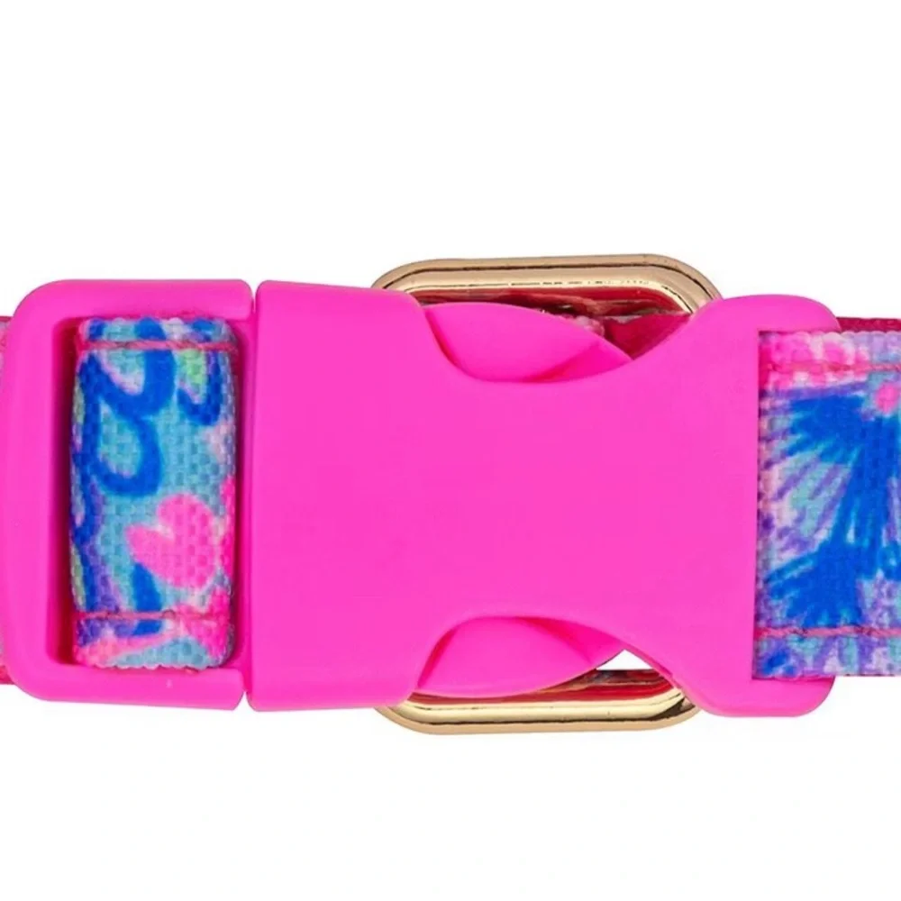 Lilly Pulitzer dog bowls leash collar and dog waste bag carrier set NEW IN BOX!